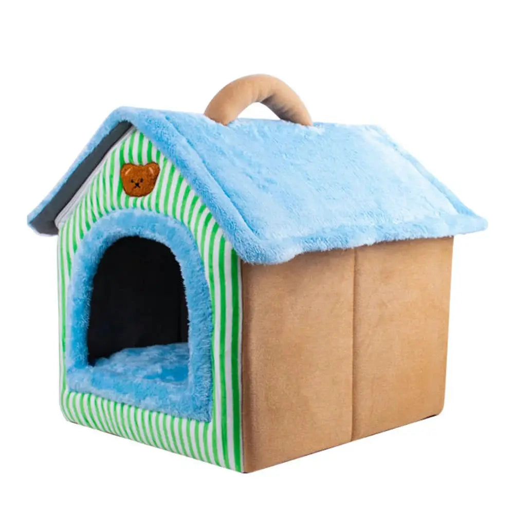 Folding Houses Removable Washable Cat House Puppy Cave Sofa Four Seasons General Can Pet Supplies for Small Medium Pet by All Mart Bristol Ltd