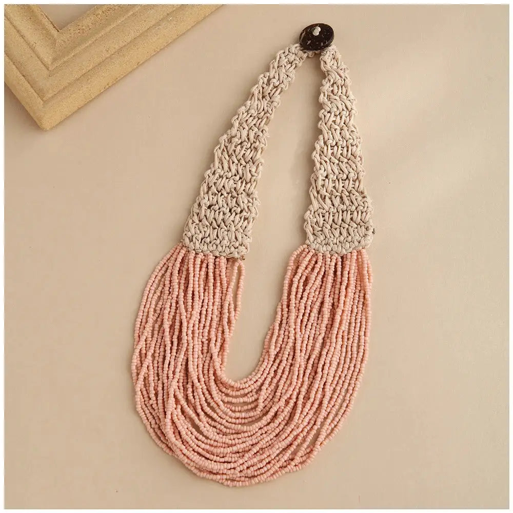 KAYMEN Fashion Handmade Small Beaded Strands Necklace Statement Bohemia Choker Necklace Multi Layers Jewelry Accessory Gifts by All Mart Bristol Ltd