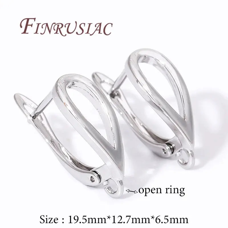 Trendy French Earring Hooks Clasp Accessories For Earrings 18K Gold Plated Earwires Fasteners Findings For DIY Women's Jewelry by All Mart Bristol Ltd