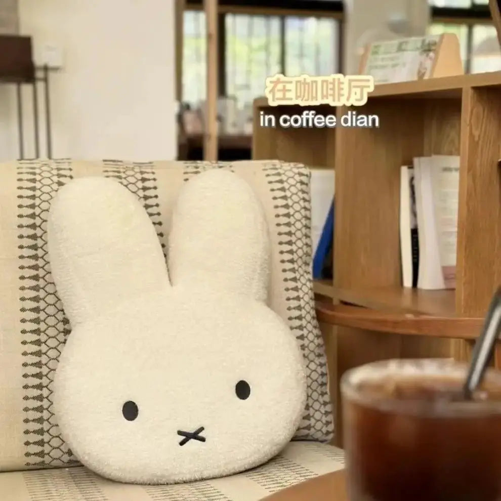 Miffy Black eyes Cute Doll Plush Toy Kawaii Bed Pillow soft comfortable Sofa Cushion Pillow Gift toys for Girl and Boy by All Mart Bristol Ltd