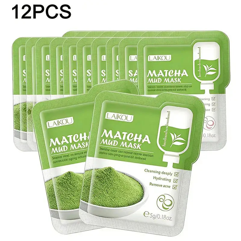 12pcs Sakura Mud mask Brightening Hydrating Face Mask Luminious Skin Clean Facial Cleansing Clay Hydrating Anti Wrinkle Skincare by All Mart Bristol Ltd