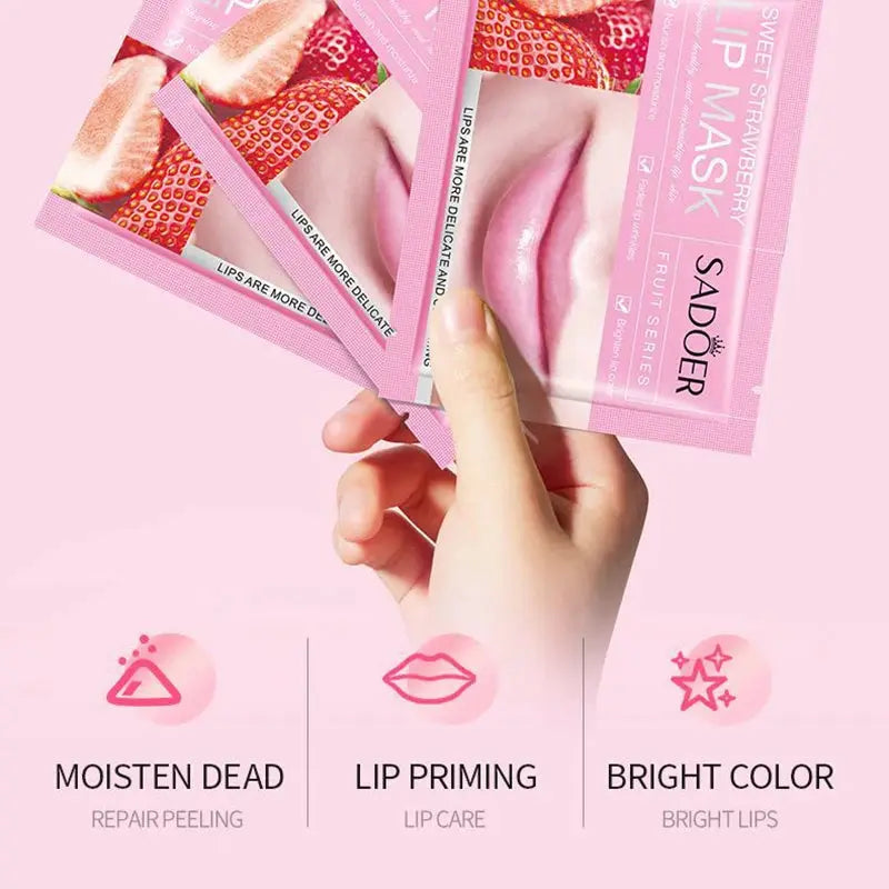 30pcs Fruits Lip Mask Moisturizing Nourishing Collagen Lip Patches Plump Lips Beauty Skincare Lips Pads Lipmask Skin Care by All Mart Bristol Ltd