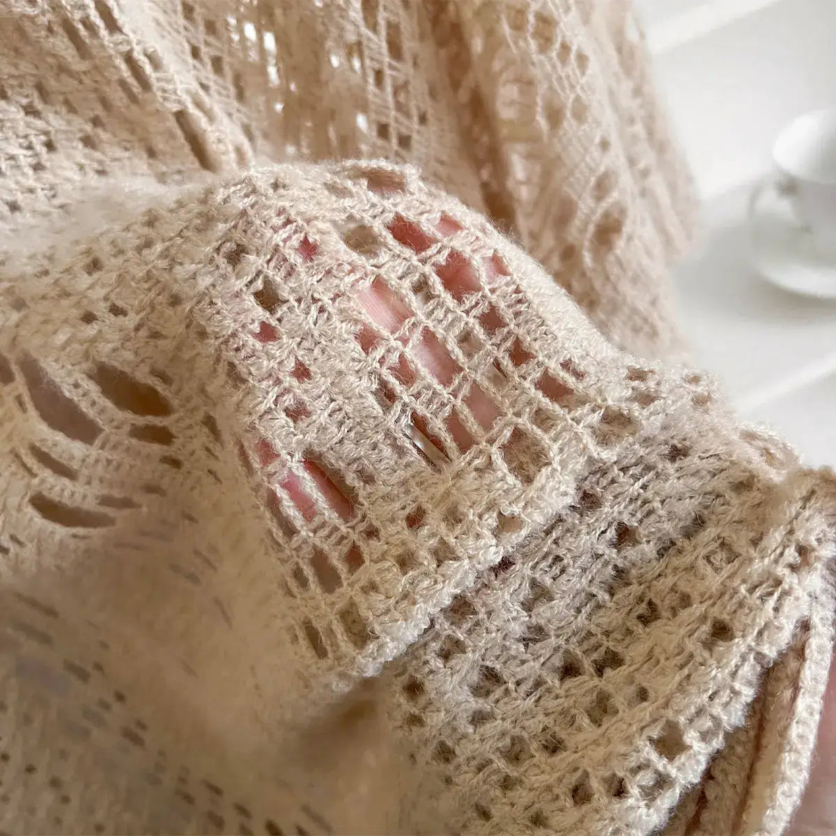 New Spring and Summer Fashion Women's Fringed Knitted Shawl Women Hollow out Solid Color Capes Knitted Pullover by All Mart Bristol Ltd