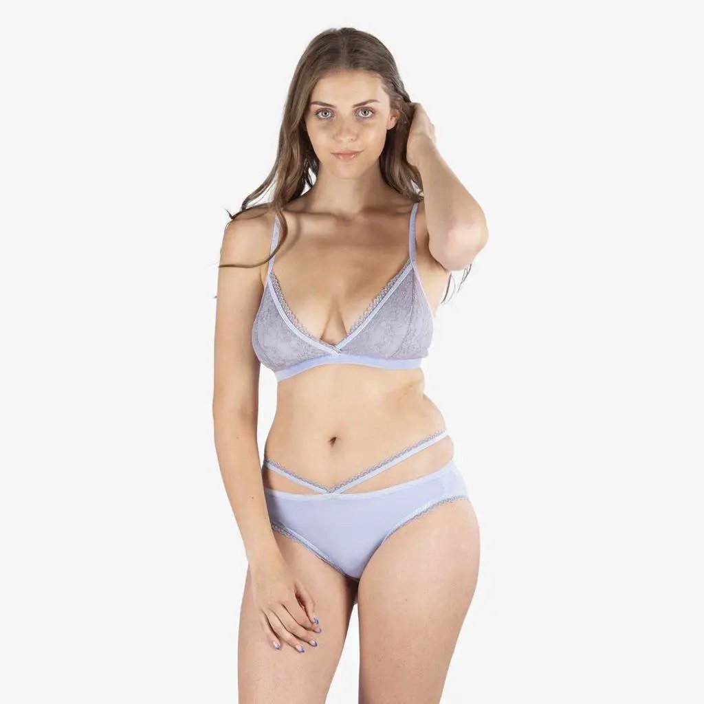 Serenity - Lace Organic Cotton & Silk Bralette by Juliemay Lingerie