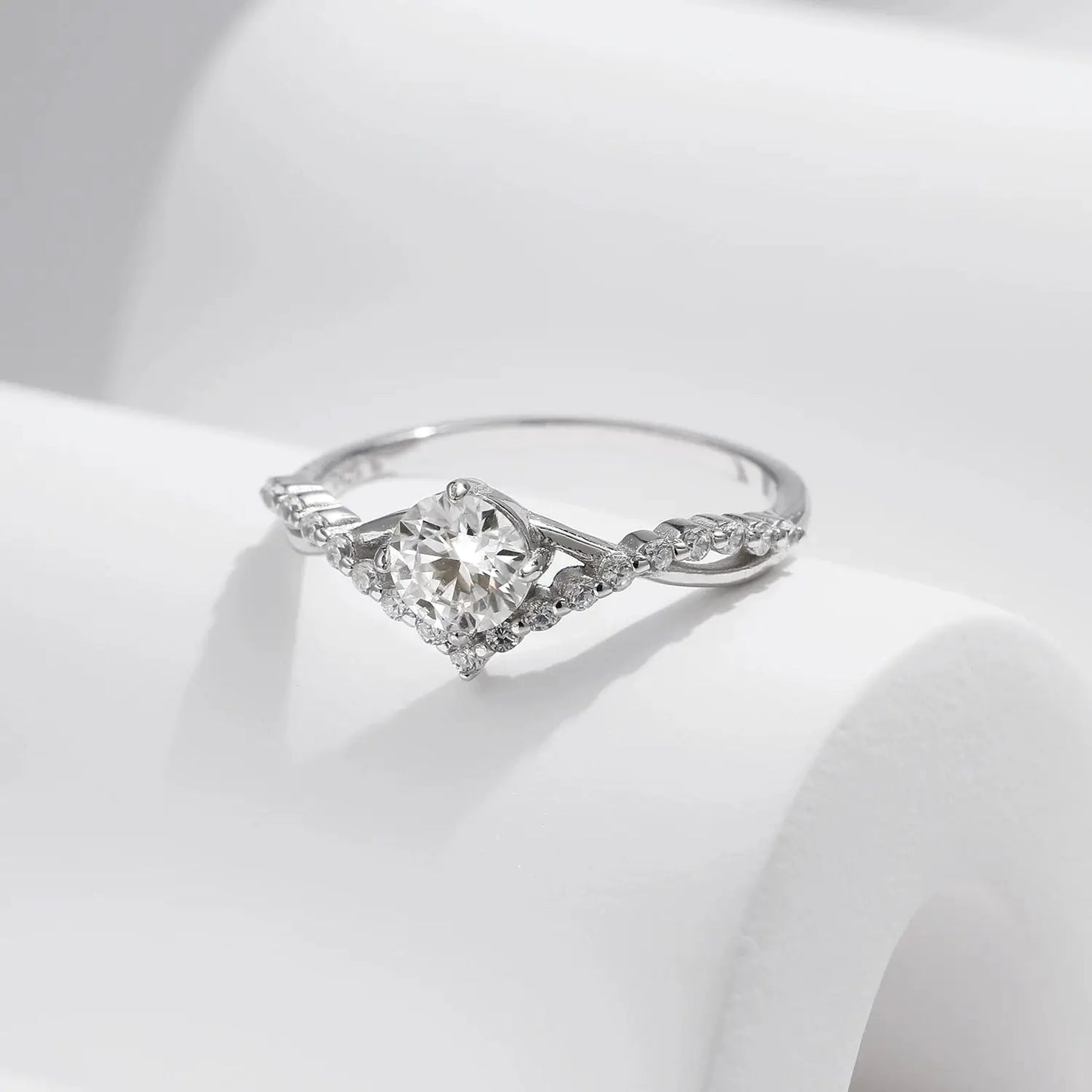 MODIAN Crown D Color Moissanite Ring Delicate Lab Diamond Ring 925 Sterling Silver For Women Wedding Engagement Jewelry by All Mart Bristol Ltd
