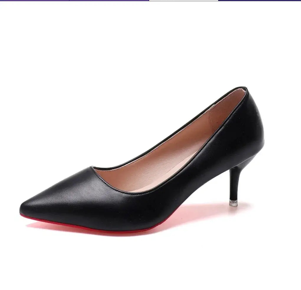 Sexy Red Bottom Women High Heels Classic Ladies Pumps Autumn Leather Dress Heel Shoes for Women Banquet Wedding High Heels by All Mart Bristol Ltd