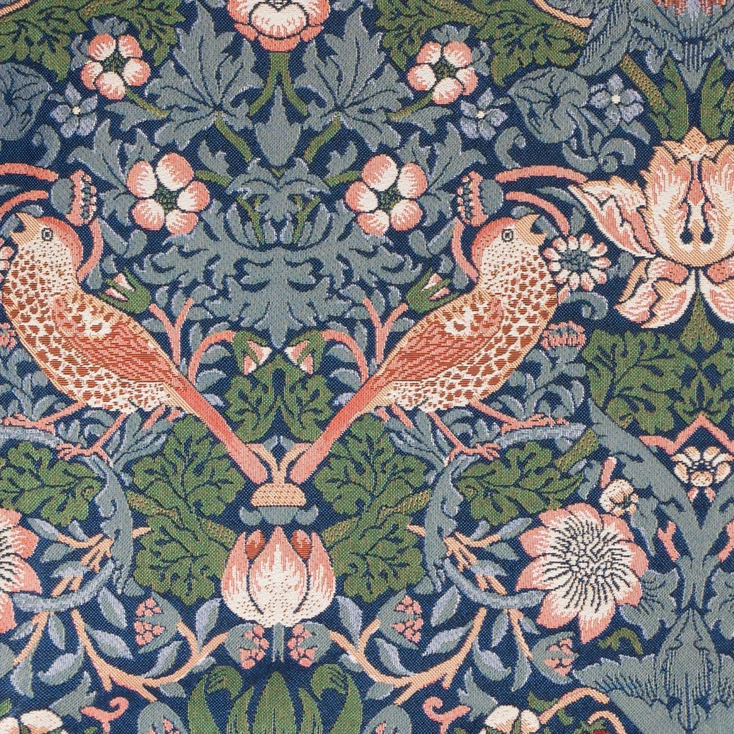 William Morris Strawberry Thief Blue - Cross Body Bag by Signare Tapestry