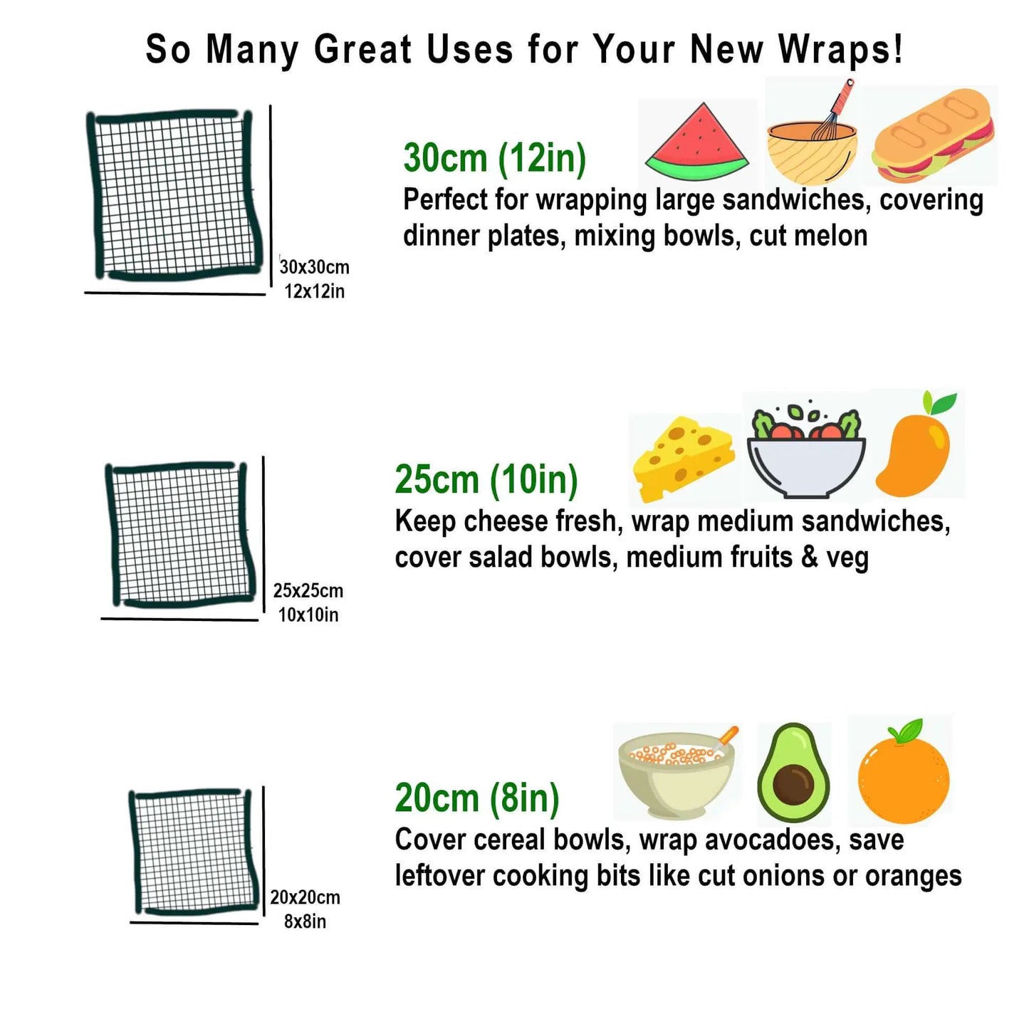 *Set of 3 Handmade Beeswax Wraps | Scandi by Honey Bee Good