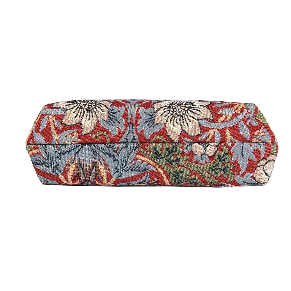 William Morris Strawberry Thief Red - Cross Body Bag by Signare Tapestry