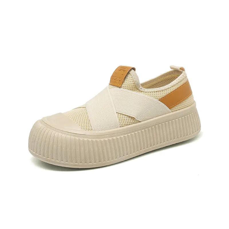 Springautumn Breathable Mesh Cookie Canvas Shoes by Dropshipman