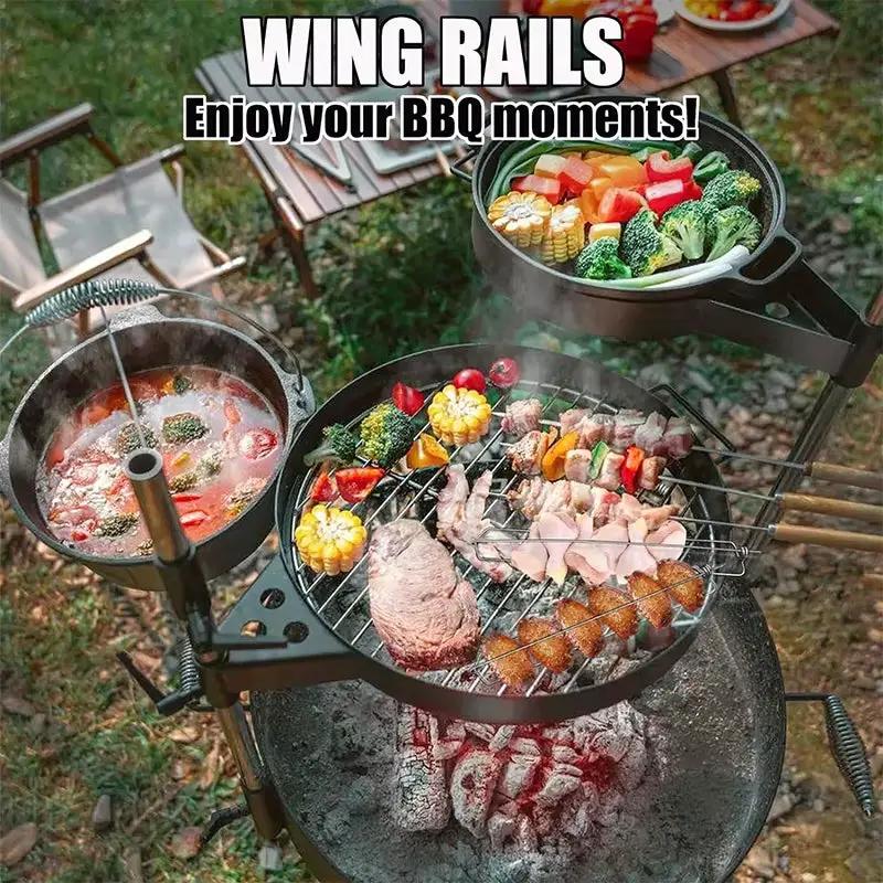4Pcs Chicken Wing Rails for Grilling Stainless Steel Clamping Chicken Wing Rack BBQ Wing Rails Grill Chicken Roaster Stand JT585 by All Mart Bristol Ltd