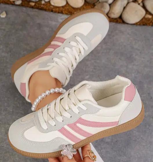 European And American Retro Color-Block Flat Shoes For Women by Dropshipman