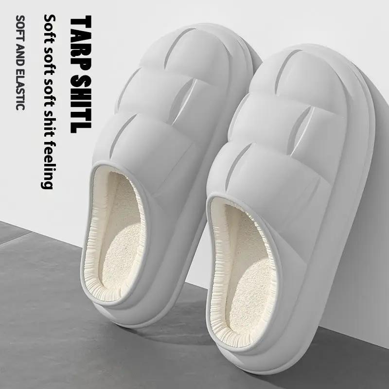 Warm Indoor Home Couple Platform Cotton Shoes by Dropshipman
