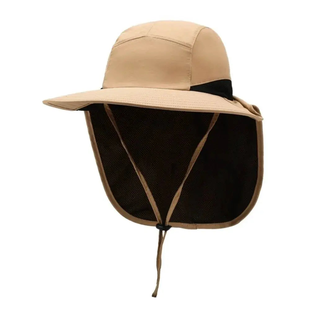 Fashion Wide Brim Outdoor Sun Hat Adjustable UV Protection Fisherman Cap with Neck Flap Quick-drying Bucket Cap Women by All Mart Bristol Ltd