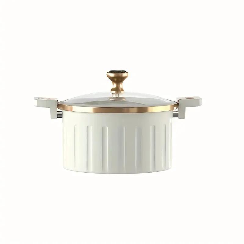 Enamel Cooking Pots Large-Capacity Double-Handled Stew Pot Non-Stick Multifunctional Home Pot Suitable Pots for the Kitchen by All Mart Bristol Ltd
