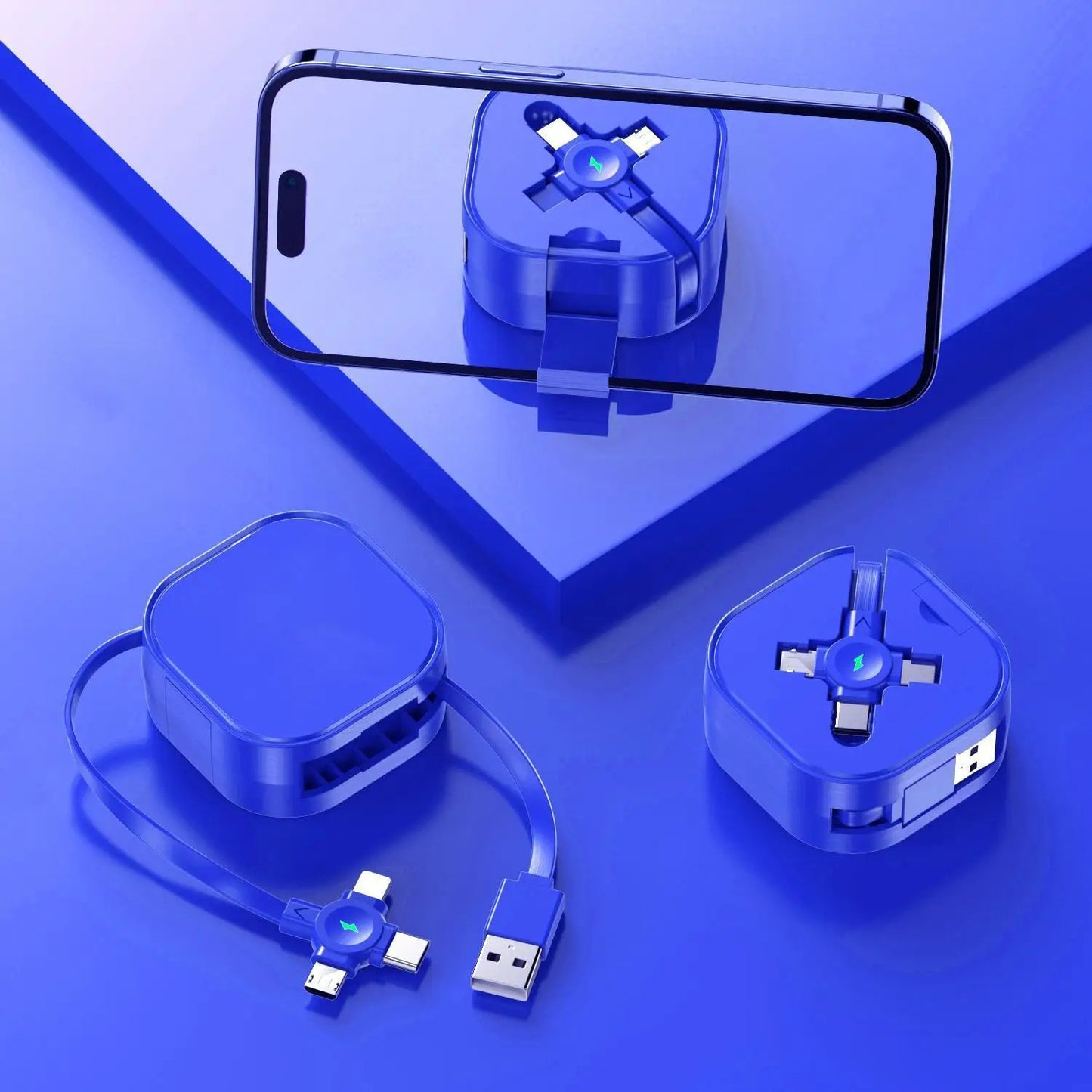 Three-in-one Bracket Telescopic Data Cable by Dropshipman