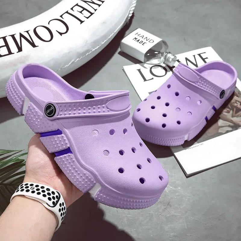 Trendy Non-slip Soft Bottom Hollow-out Closed Toe Sandals by Dropshipman
