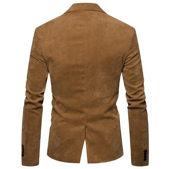 Khaki brown velo blazer by EDKAY COLLECTION UK