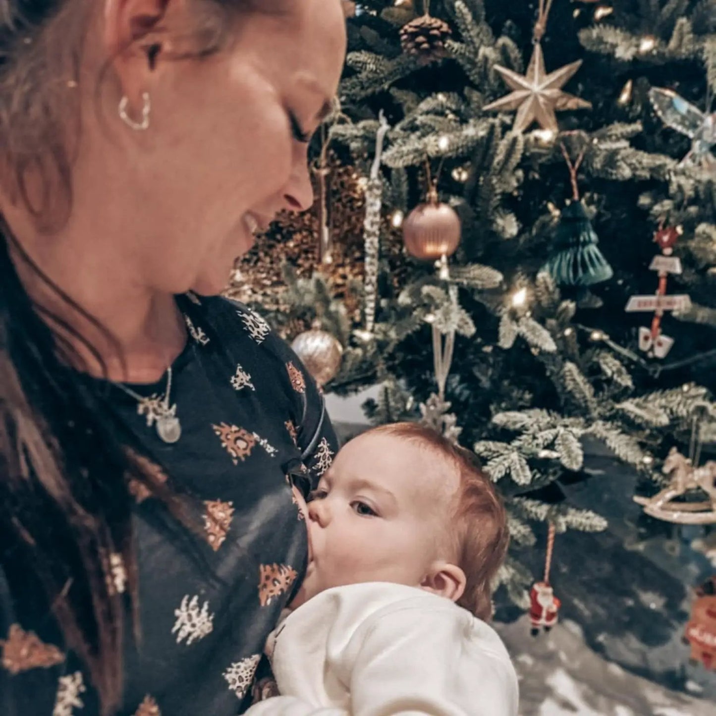 The Midi Breastfeeding Dress - Brown Leopard Tree by Stylish Mum