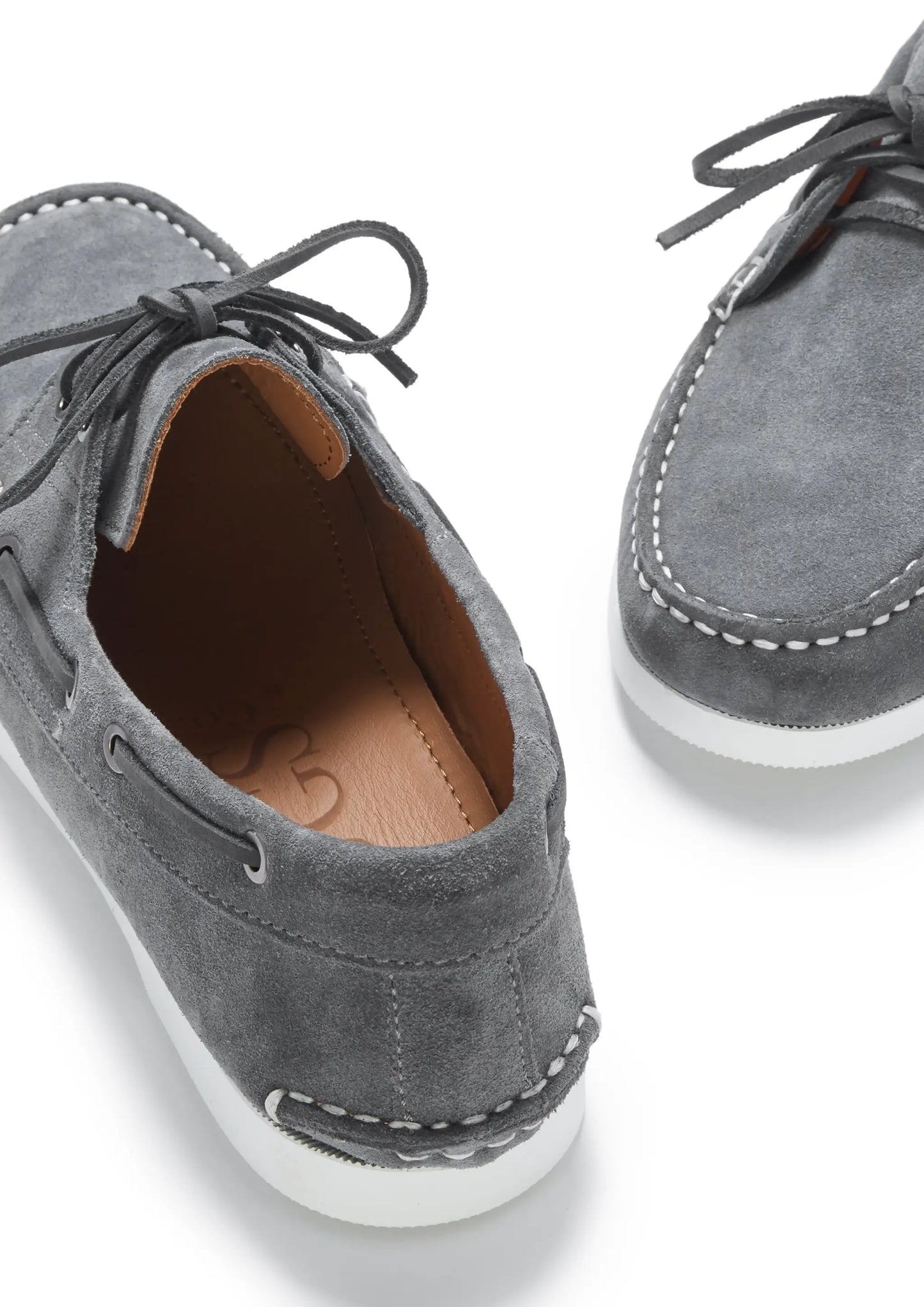 Deck Shoes, slate grey suede by Hugs & Co.