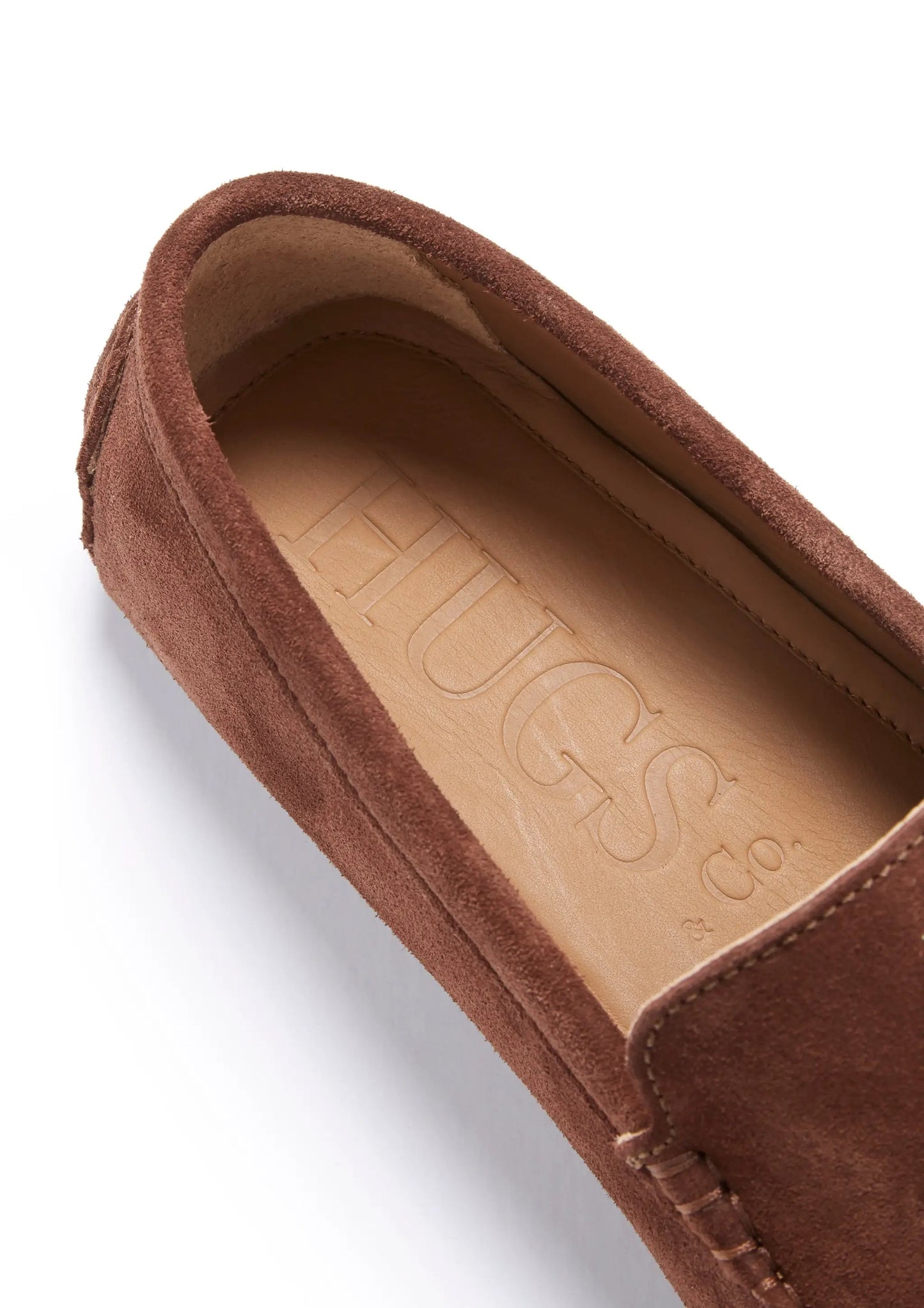 Tasselled Driving Loafers, mahogany brown suede by Hugs & Co.