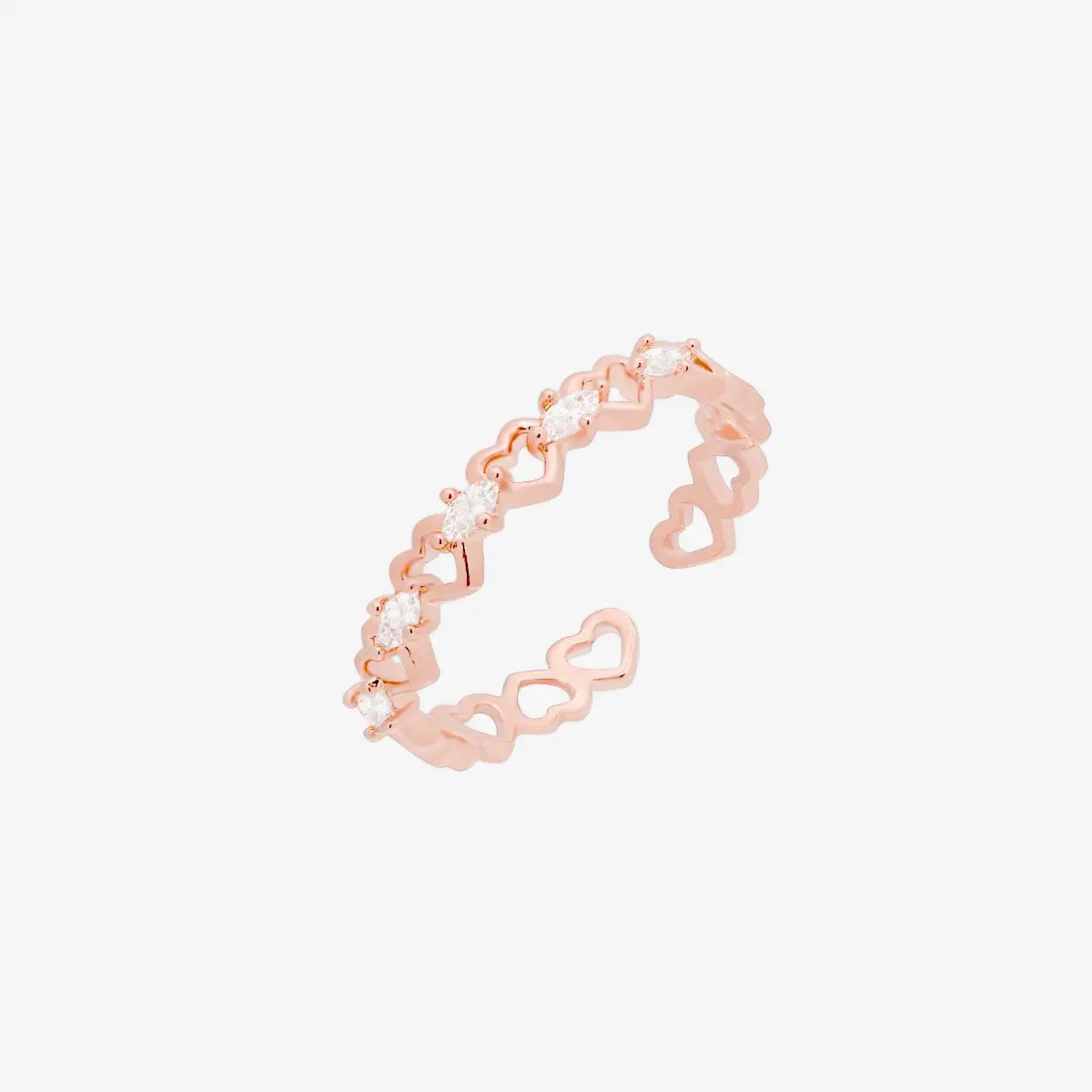 Cubic relay heart ring by Nabi London