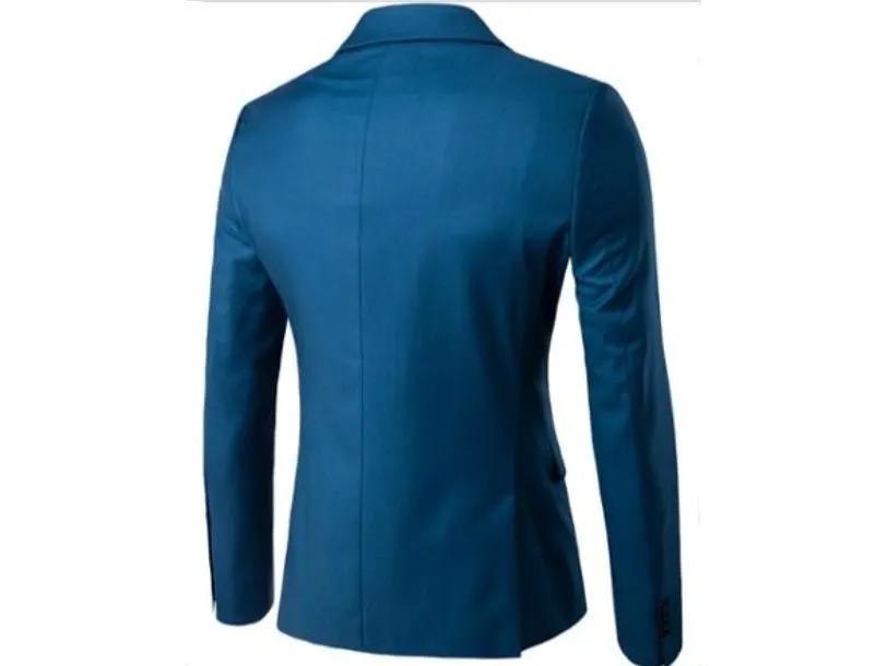 Teal blue 3-piece cotton suit with pocket square decoration by EDKAY COLLECTION UK