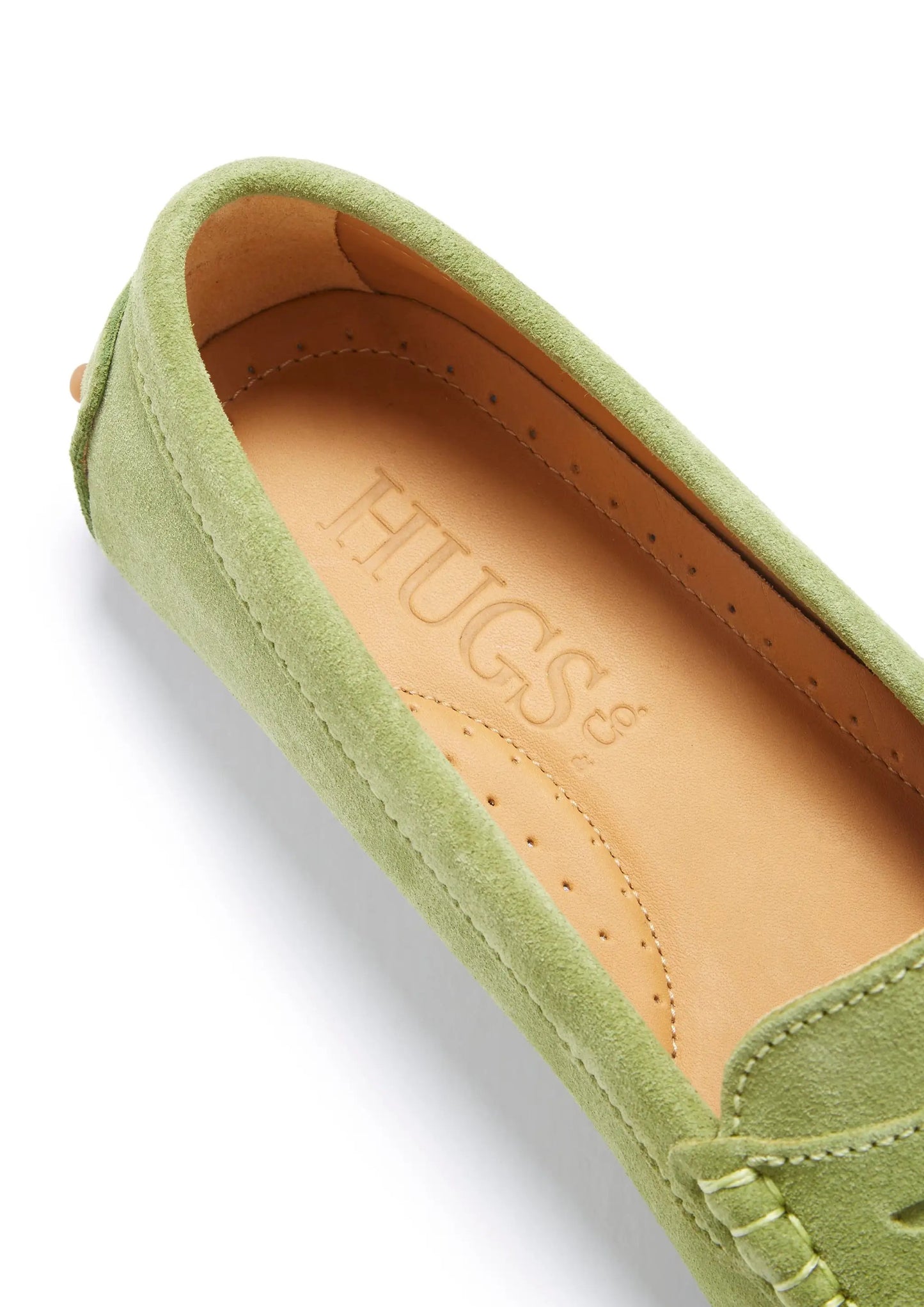 Women's Penny Driving Loafers, olive green by Hugs & Co.