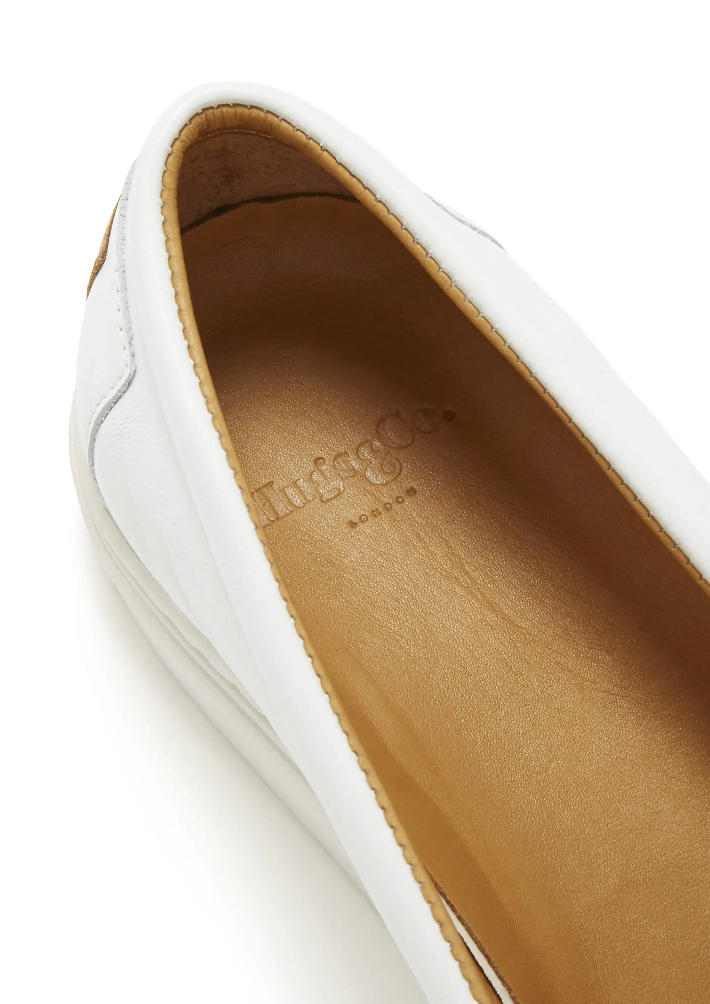 Women's Slip-On Sneakers, white leather by Hugs & Co.