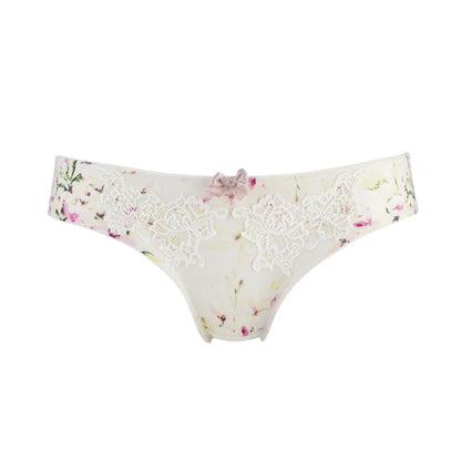 Sunbleached Floral - Silk & Organic Cotton Brief by Juliemay Lingerie