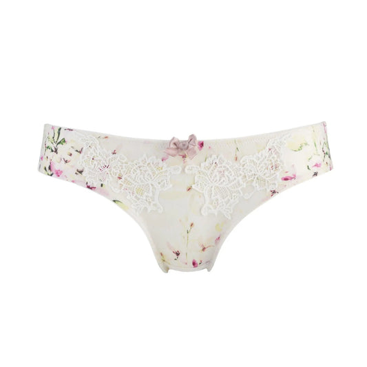 Sunbleached Floral - Silk & Organic Cotton Brief by Juliemay Lingerie