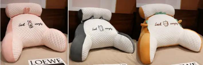 Sofa Fluffy Cushion Luncheon Pillow Triangle Reading Cushion Bedside Soft Large Backrest Lumbar Cushion Office Chair Cushion by Dropshipman