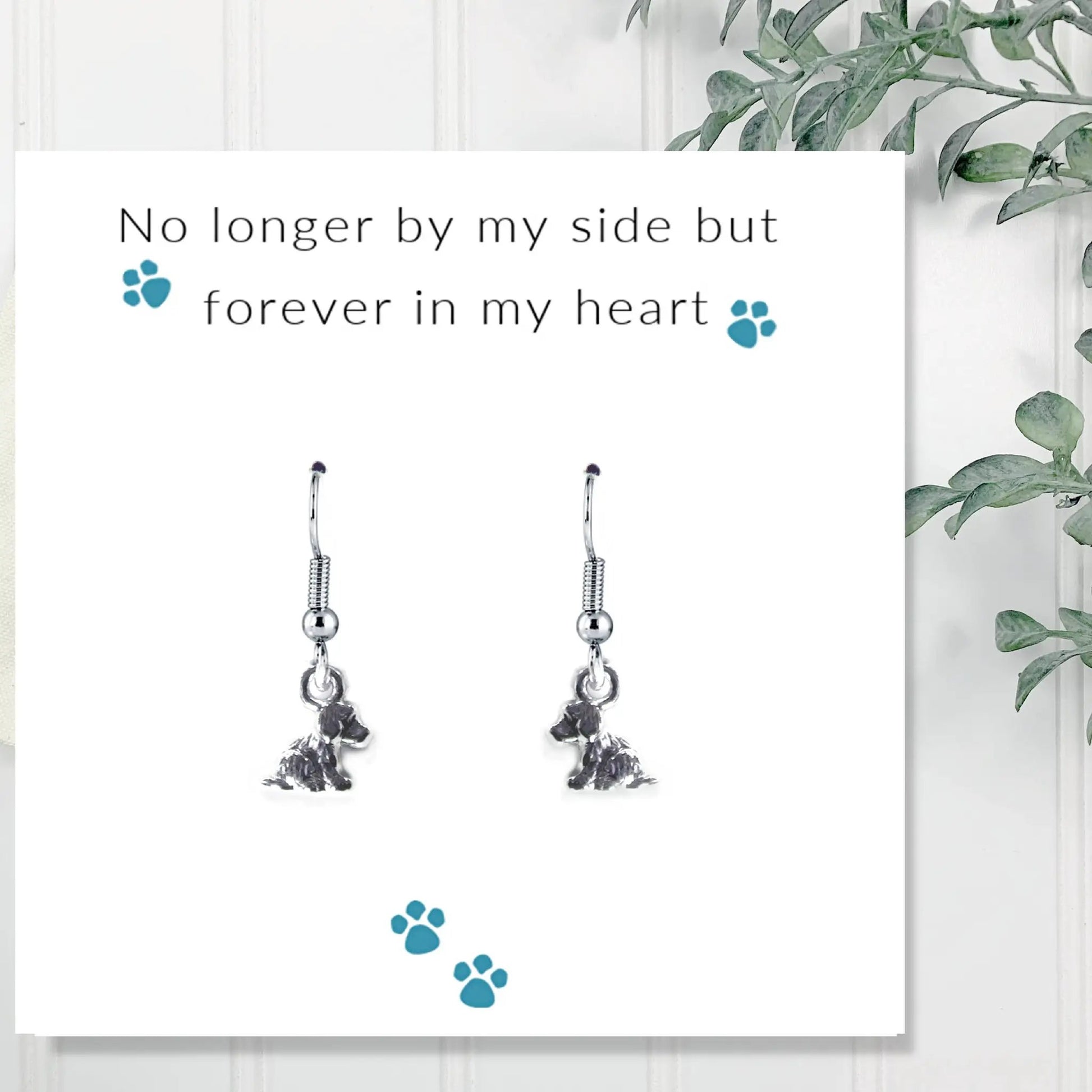 No Longer By My Side - Dog Earrings & Gift Card by Aye Do Gifts