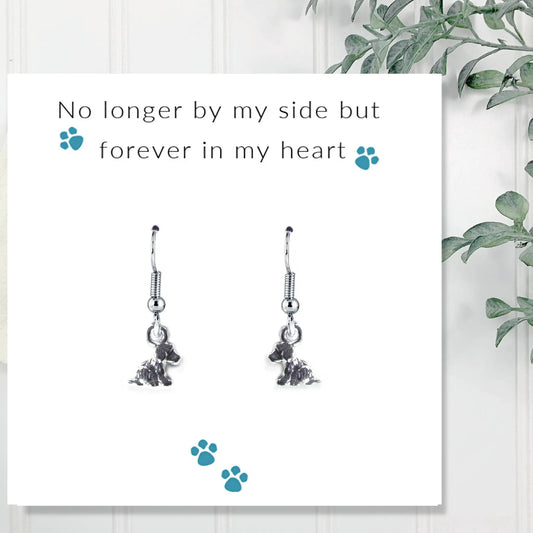 No Longer By My Side - Dog Earrings & Gift Card by Aye Do Gifts