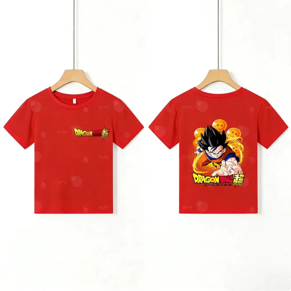 Kids T - Shirt Dragon Ball Goku & Great Ape Print, Cartoon Anime - Themed Casual Cotton Tee for Boys Girls, Cool Graphic Childre by All Mart Bristol Ltd