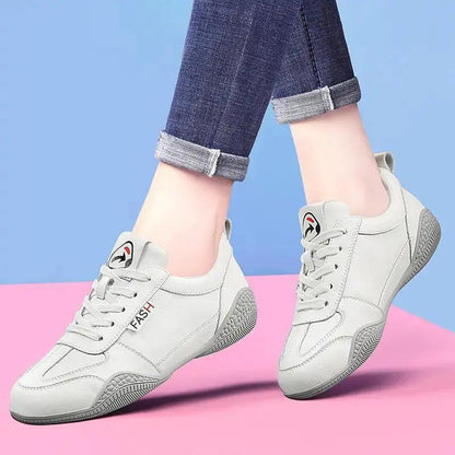 Soft-soled Genuine Leather Sneakers With Non-slip Soles For Running by Dropshipman