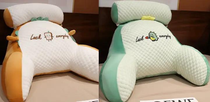 Sofa Fluffy Cushion Luncheon Pillow Triangle Reading Cushion Bedside Soft Large Backrest Lumbar Cushion Office Chair Cushion by Dropshipman