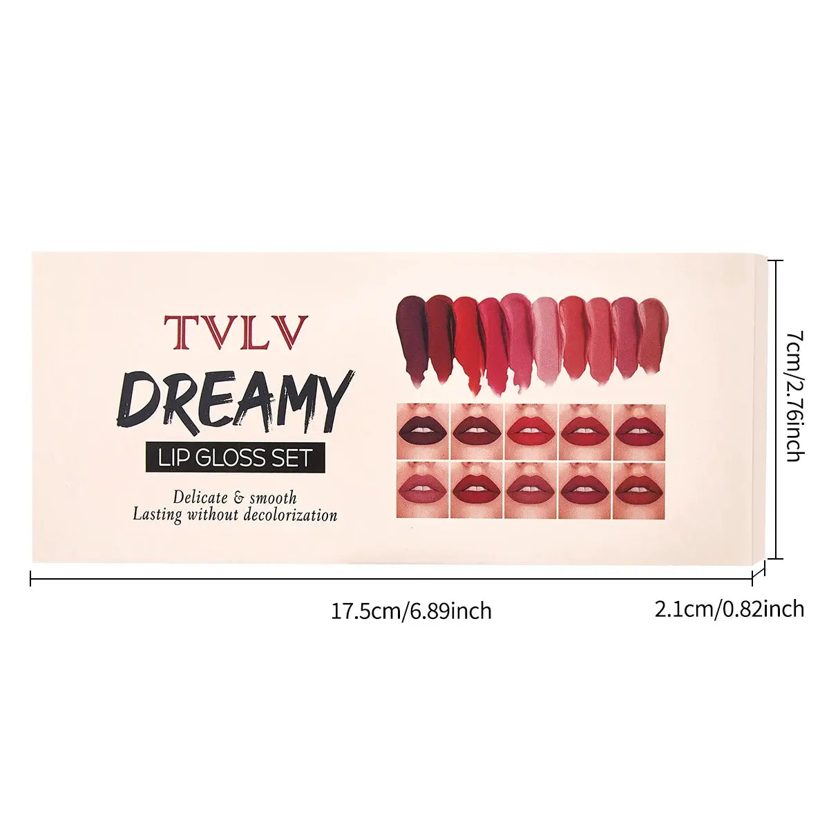 10 Color Mouth Red Lip Glaze Makeup Set, Exquisite, Practical, Portable Lipgloss Lipstick Set Valentine's Day gift by All Mart Bristol Ltd