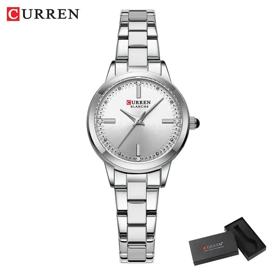 CURREN Women's Stainless Steel Strap Watch Perfect Blend of Minimalism and Fashion for Elegant Daily Wear with Box by All Mart Bristol Ltd