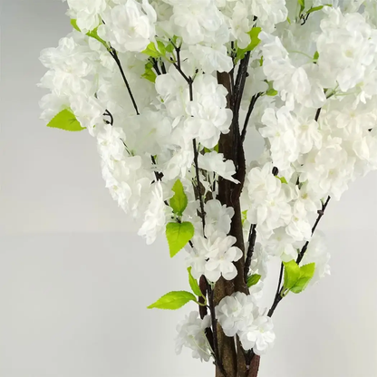 150cm Artificial White Cherry Blossom Tree by Leaf