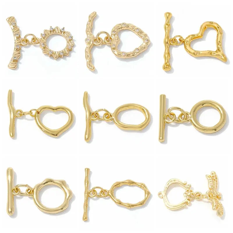 18K Gold Plated Brass With Zircon Ball Connector Clasps Strong Magnetic Clasps For DIY Bracelet Necklace Making Accessories by All Mart Bristol Ltd