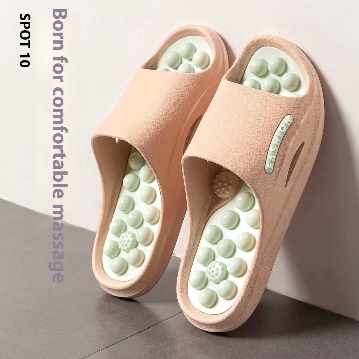 Ball Massage Sandals Bathroom Bath Non-slip Wear-resistant Anti-slip Bath Mat Pedicure by Dropshipman