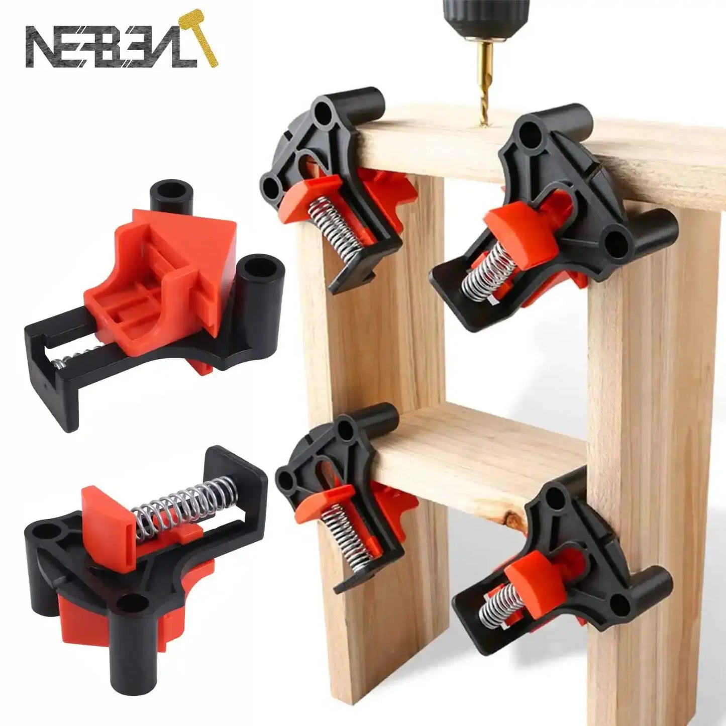 60-120Degree Adjustable Corner Clamp-Spring Loaded Right Angle Clip with Single Handle, Heavy Duty Woodworking Tool by All Mart Bristol Ltd