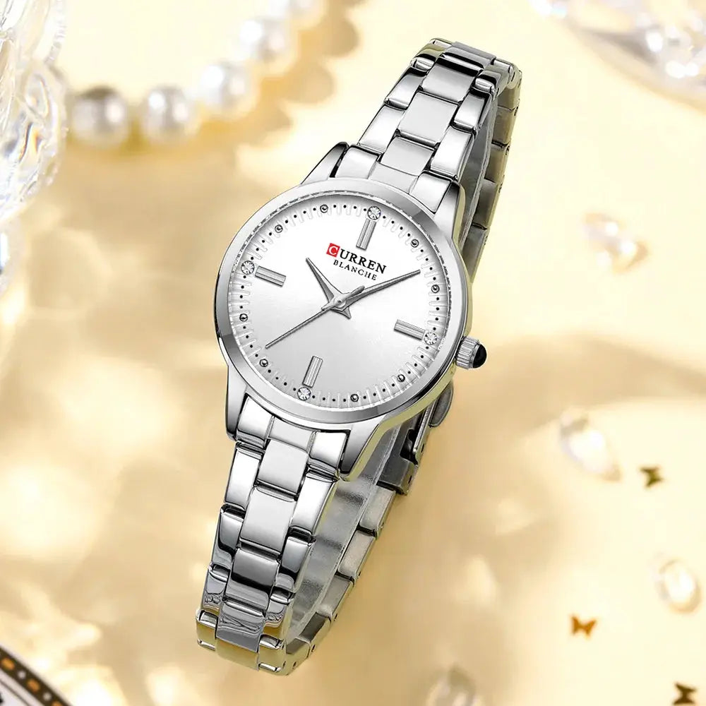 CURREN Women's Stainless Steel Strap Watch Perfect Blend of Minimalism and Fashion for Elegant Daily Wear with Box by All Mart Bristol Ltd