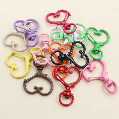 10pcs 35x24mm Heart Snap Hook Trigger Lobaster Clasp Clips Buckles For Keychain DIY Jewelry Making Accessories Findings by All Mart Bristol Ltd