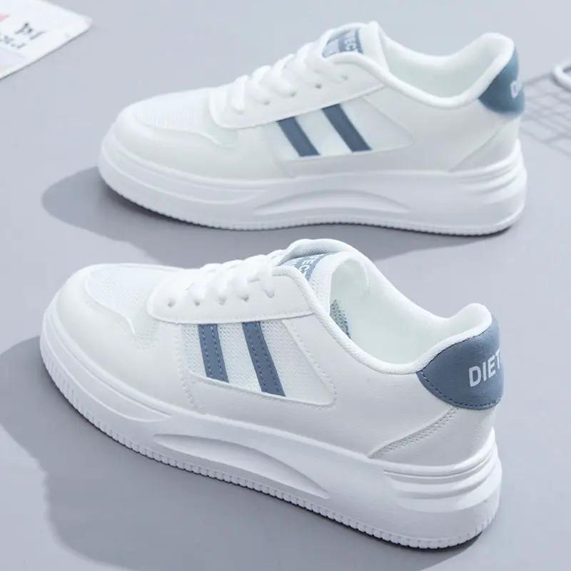 Women's All-matching Casual Sports Leather Summer White Sneakers Internet Celebrity by Dropshipman