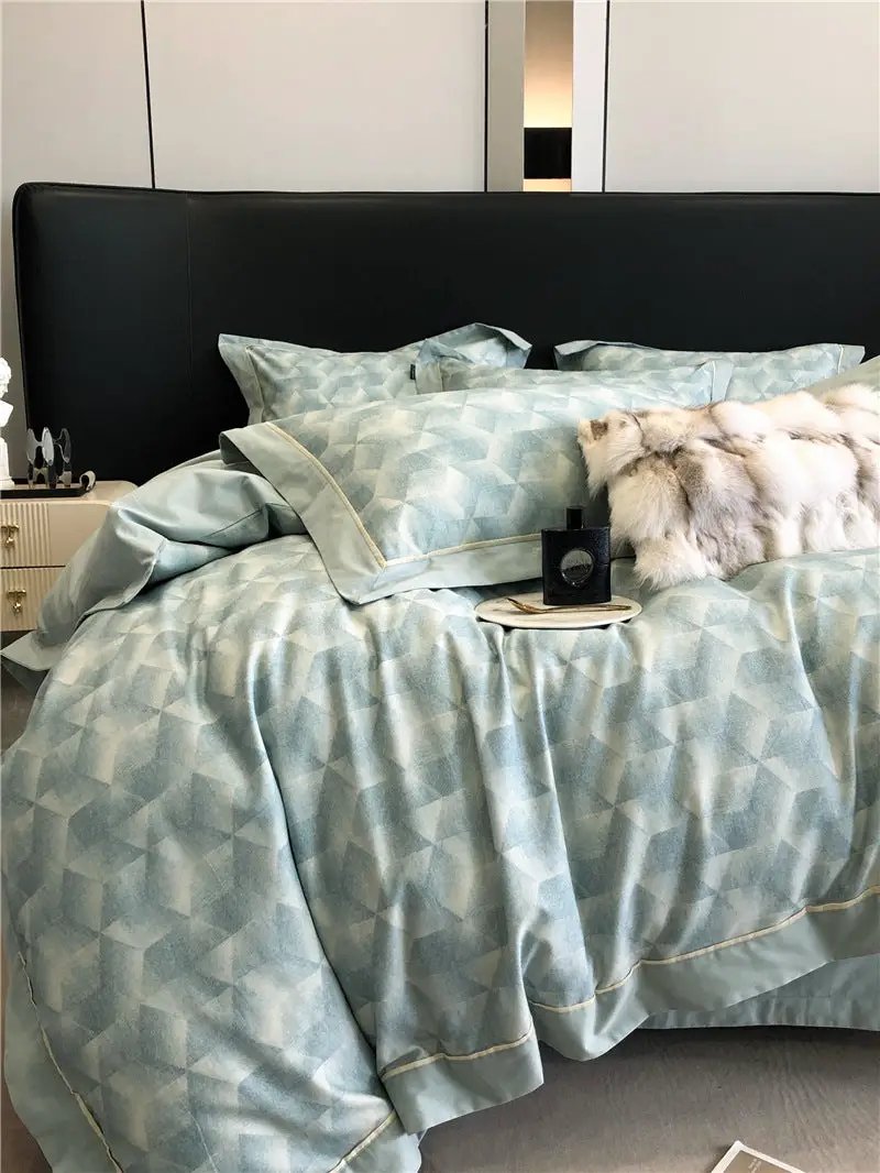 Long-staple Cotton Printed Four-piece Bedding Set Cotton Bedding by Dropshipman
