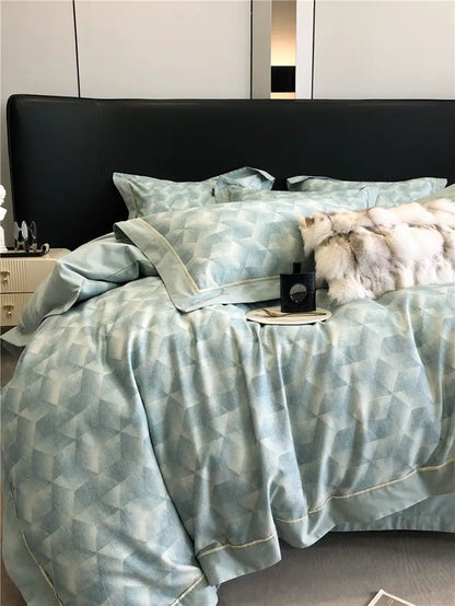 Long-staple Cotton Printed Four-piece Bedding Set Cotton Bedding by Dropshipman