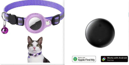 Pet Collar With Bell Airtag Reflective Collar by Dropshipman