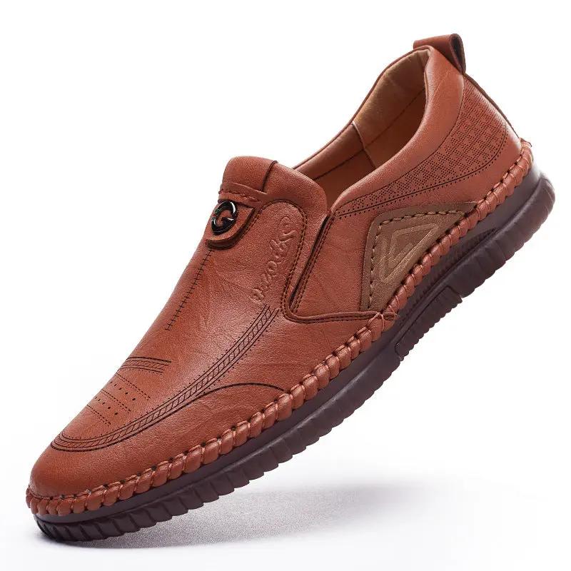 Mens Casual Soft And Breathable Leather Shoes by Dropshipman
